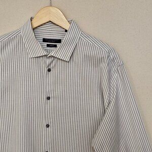 John Varvatos USA Signature Tailored Button Down Slim Fit XL  17.5